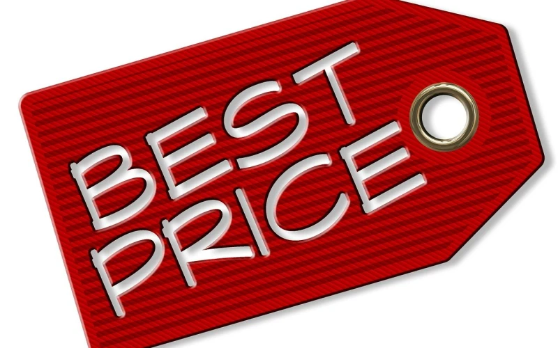Grafik: rotes Preisschild mit der Aufschrift &bdquo;Best Price&ldquo;.